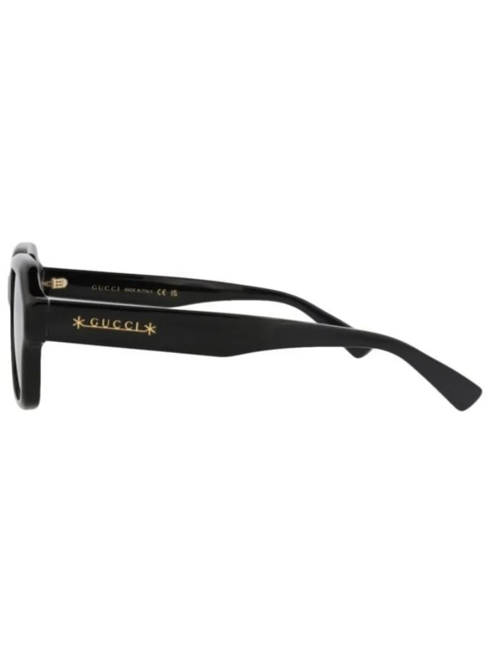 New Gucci Mens Square/Rectangle Black Black Smoke Fashion Designer Sunglasses